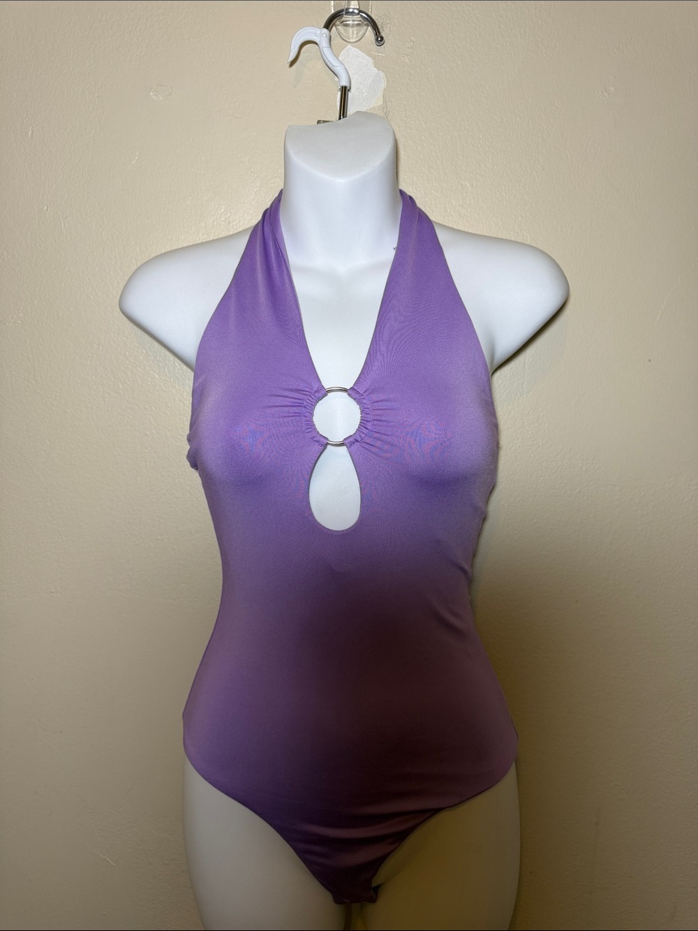 Princess Polly Lavender Halter Keyhole Bodysuit
